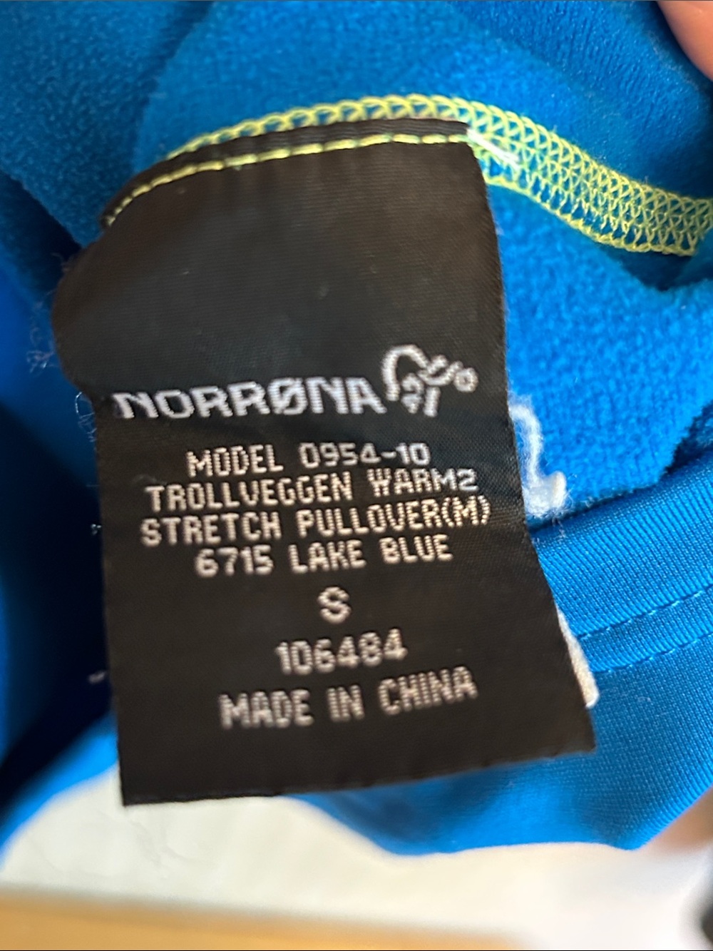 Norrøna Men’s Blue Half-Zip Performance Jacket S - Picture 3 of 6